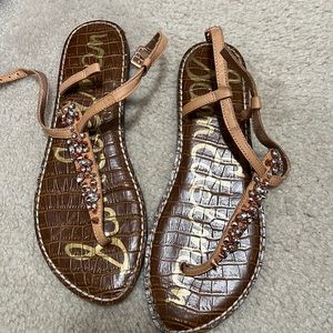 Sam Edelman T-Strap Thong Sandals, Size 7.5